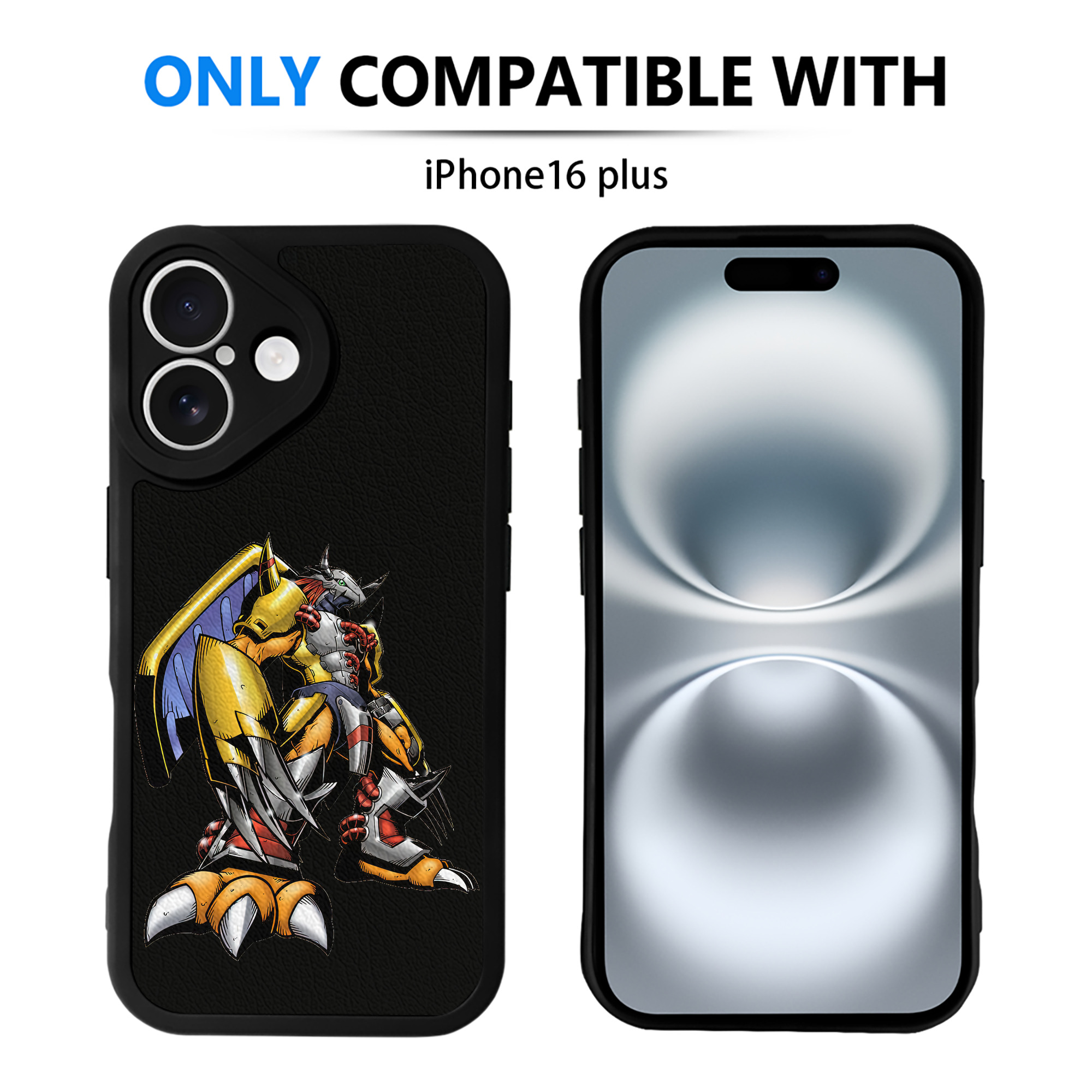 （画像用） Digimon デジタルモンスター/デジモン 【iPhone 16シリーズ対応】シリコンスマホケース（レザー調） 材質：シリコン